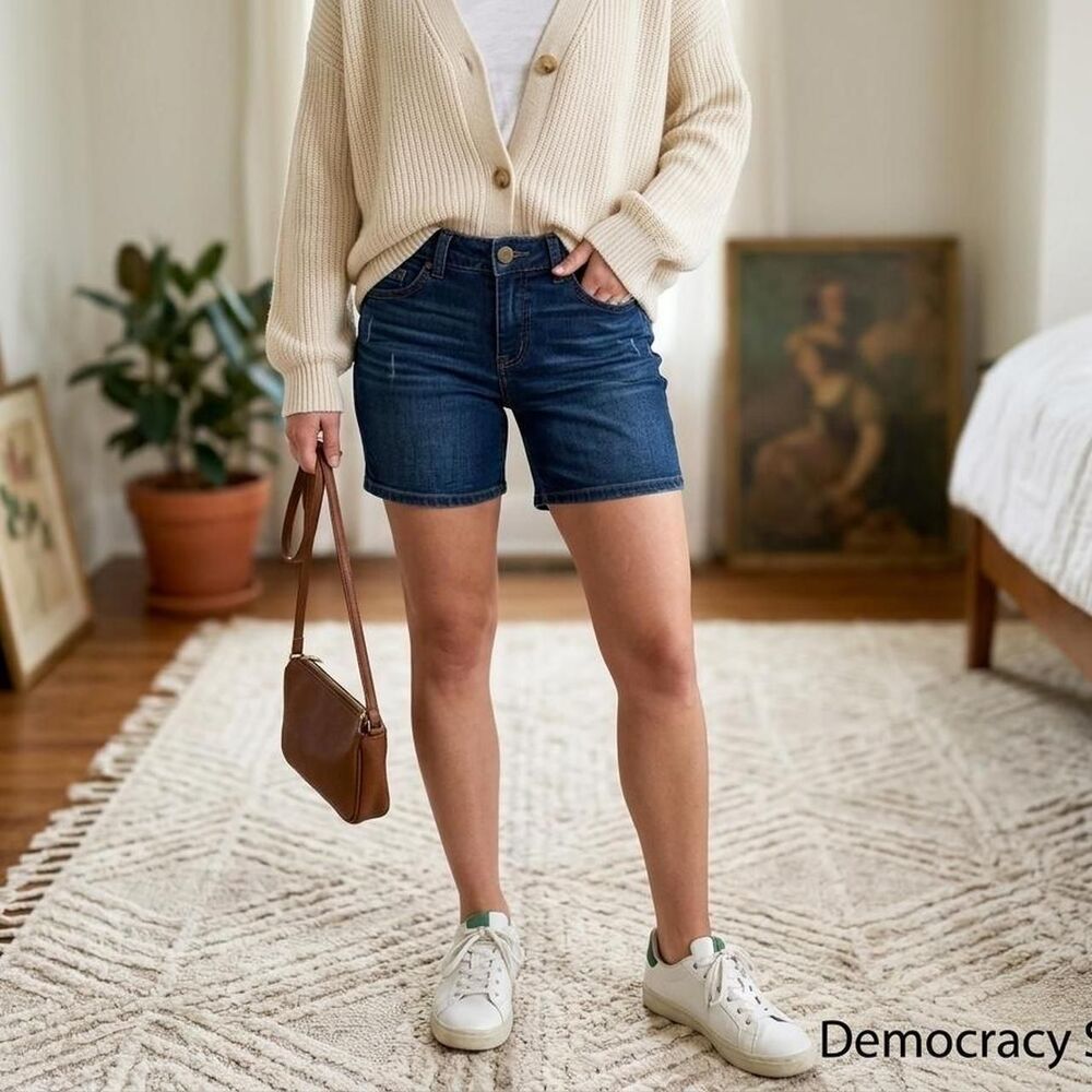 Democracy Women's Blue and Navy Shorts